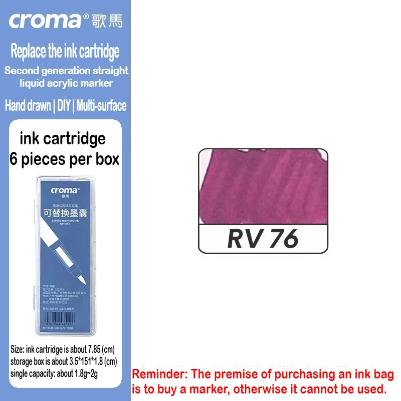 Croma 160/24 Color Replaceable Ink Acrylic Markers