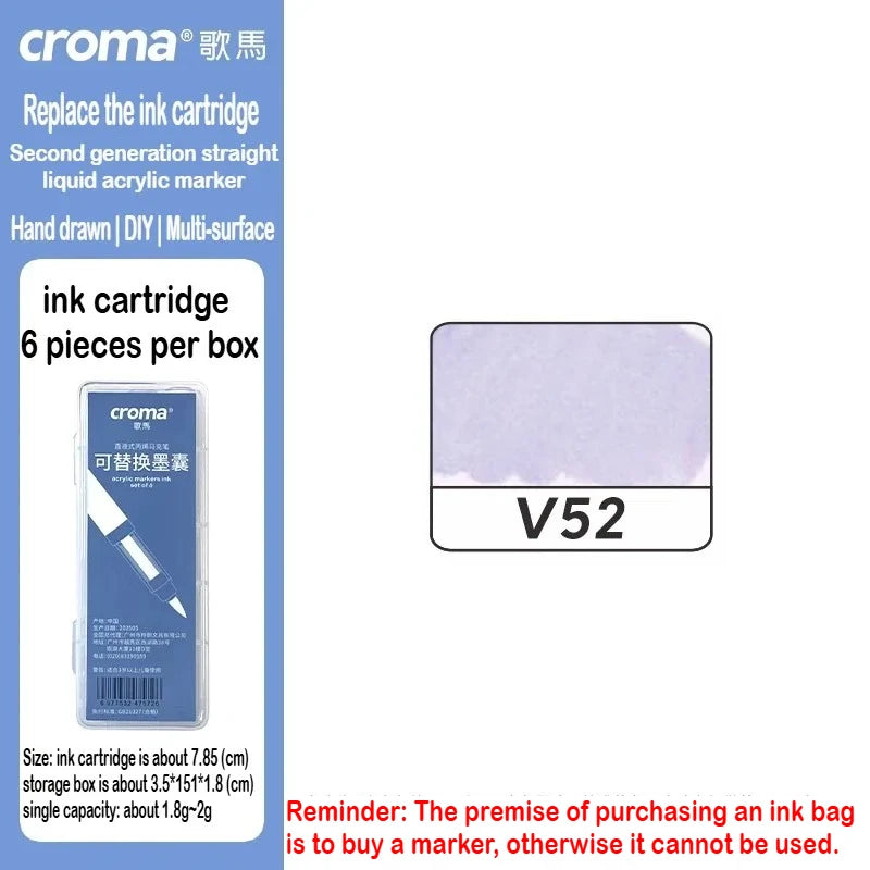 Croma 160/24 Color Replaceable Ink Acrylic Markers