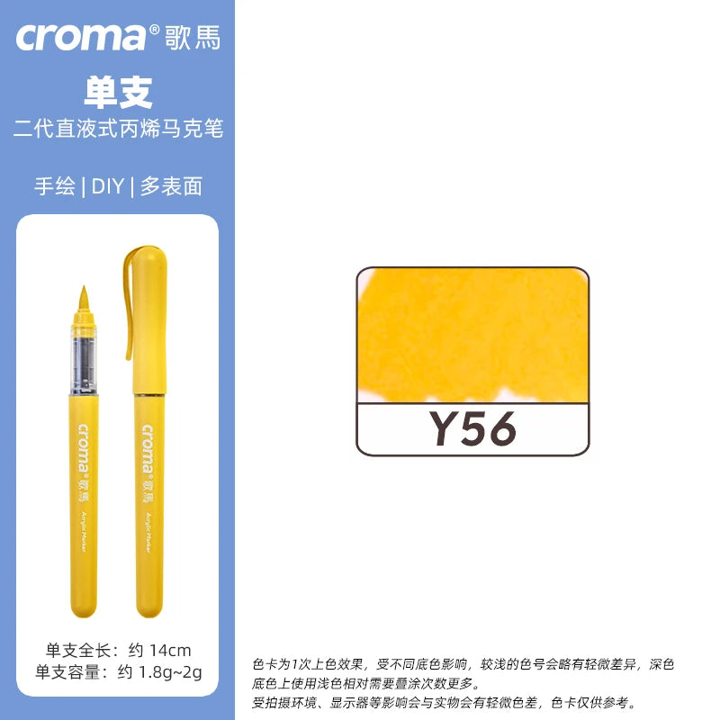 Croma 160 Colors Refillable Acrylic Markers – Washable