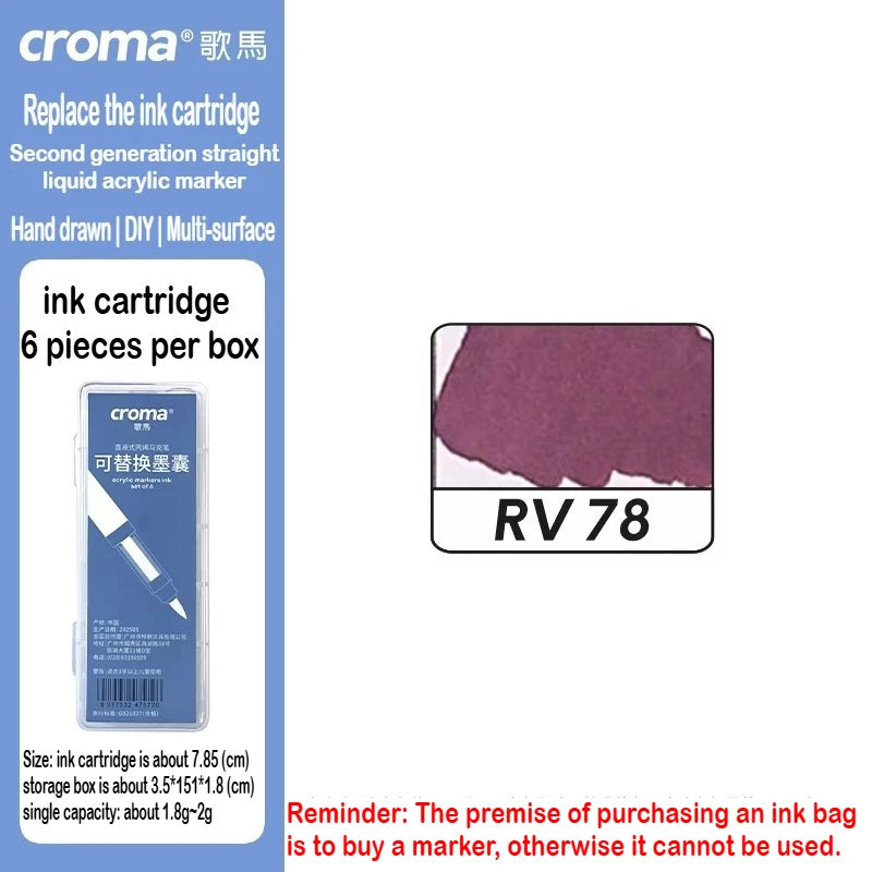 Croma 160/24 Color Replaceable Ink Acrylic Markers