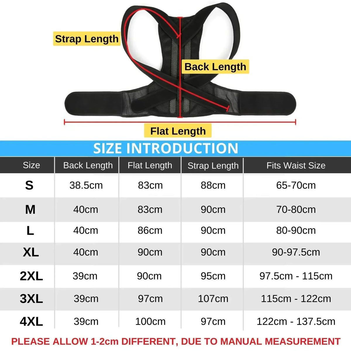 Posture Corrector for Men & Women – Back Brace