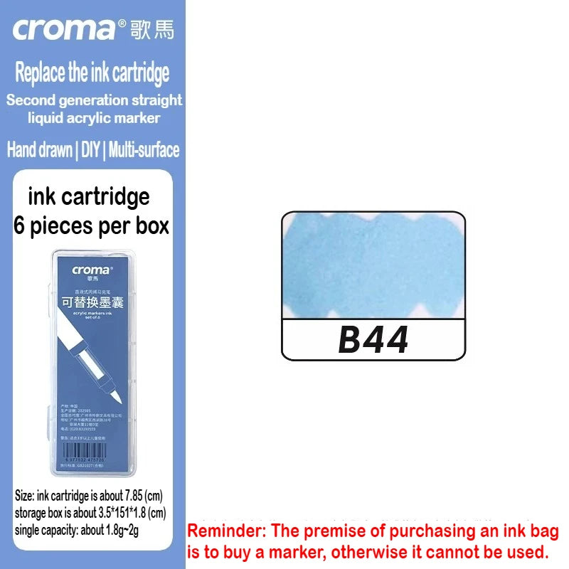 Croma 160/24 Color Replaceable Ink Acrylic Markers