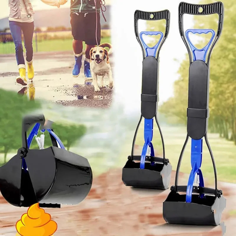 Dog Pooper Scooper | Long Handle Foldable Outdoor Poop Cleaner