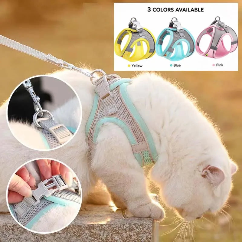 Adjustable Reflective Pet Harness with Leash | Escape-Proof Vest