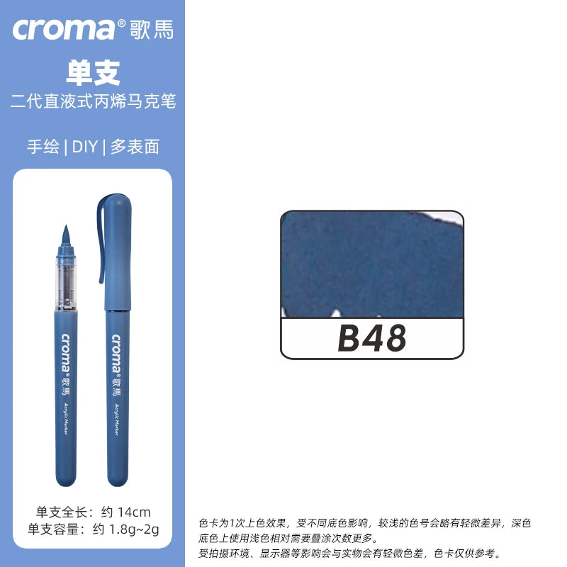 Croma 160 Colors Refillable Acrylic Markers – Washable