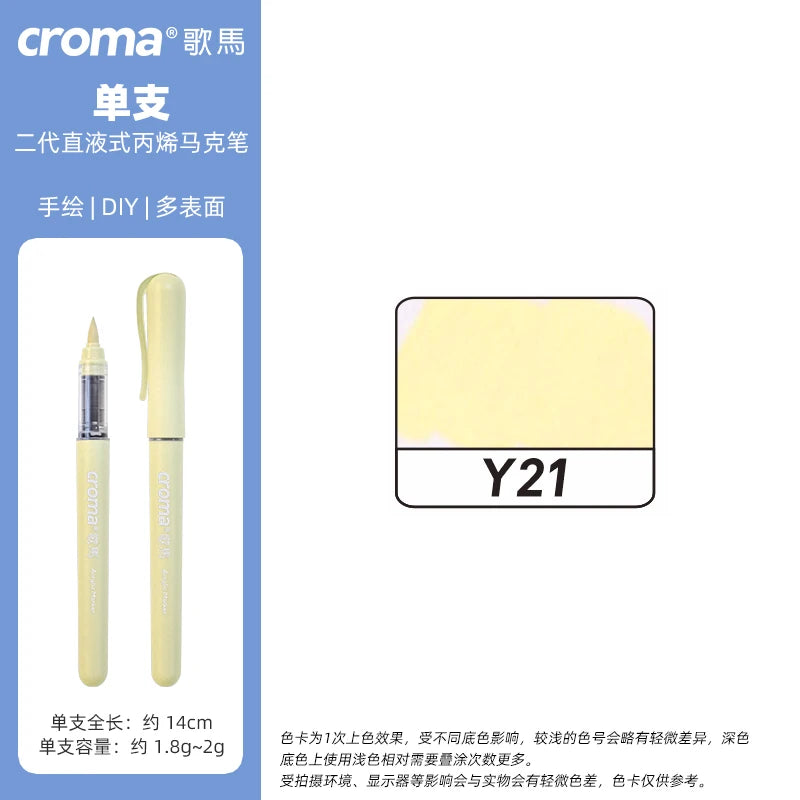 Croma 160 Colors Refillable Acrylic Markers – Washable