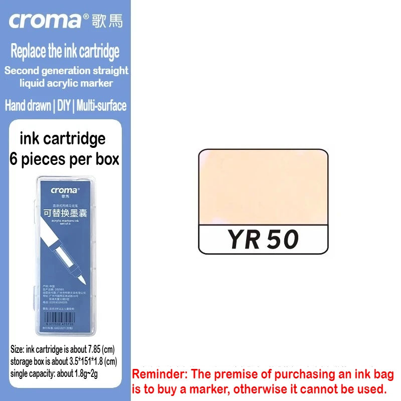 Croma 160/24 Color Replaceable Ink Acrylic Markers