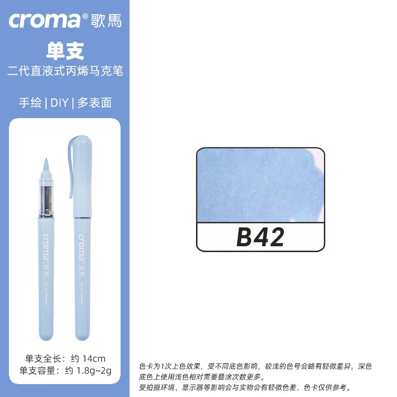 Croma 160 Colors Refillable Acrylic Markers – Washable