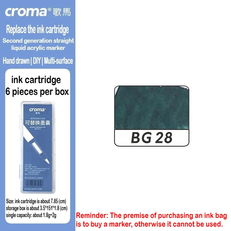 Croma 160/24 Color Replaceable Ink Acrylic Markers