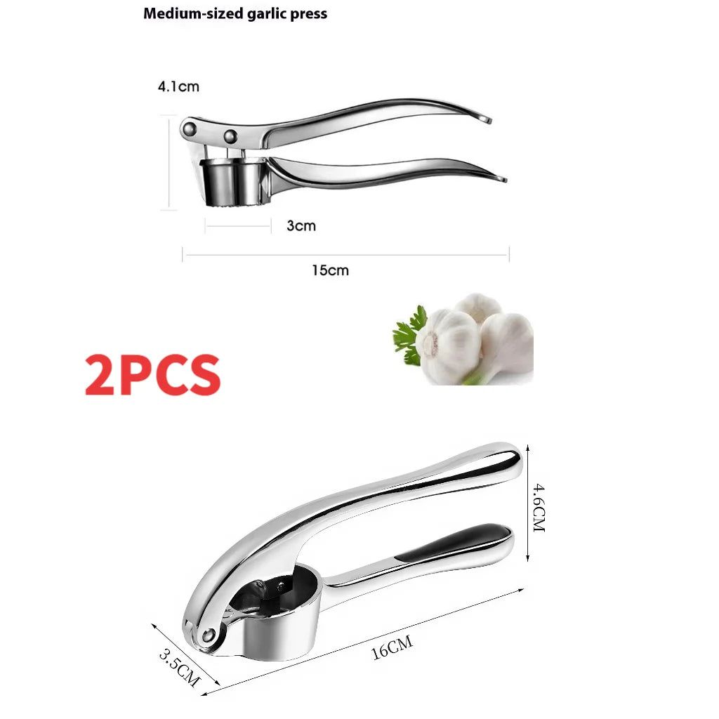 Stainless Steel Garlic Press & Smasher