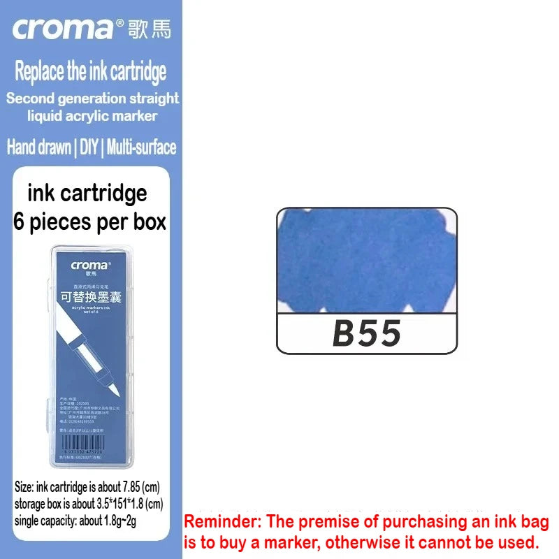 Croma 160/24 Color Replaceable Ink Acrylic Markers