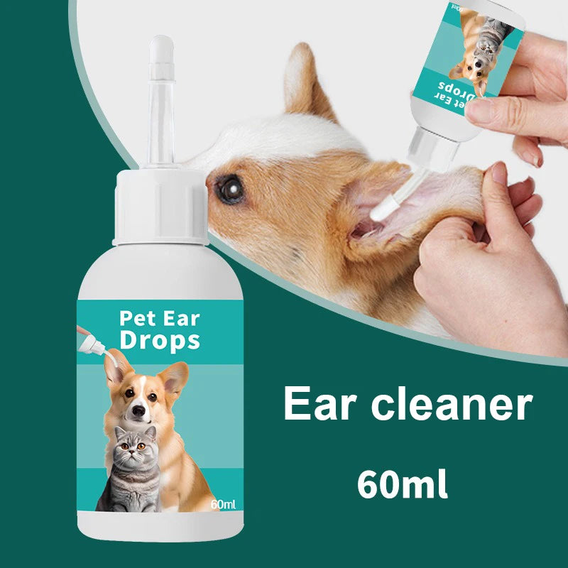 Pet Ear Wash Cleaner for Cats & Dogs | Ear Mite & Odor Care