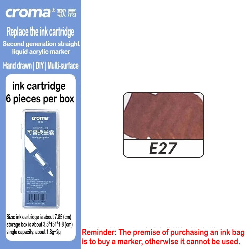 Croma 160/24 Color Replaceable Ink Acrylic Markers