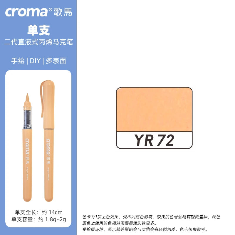 Croma 160 Colors Refillable Acrylic Markers – Washable