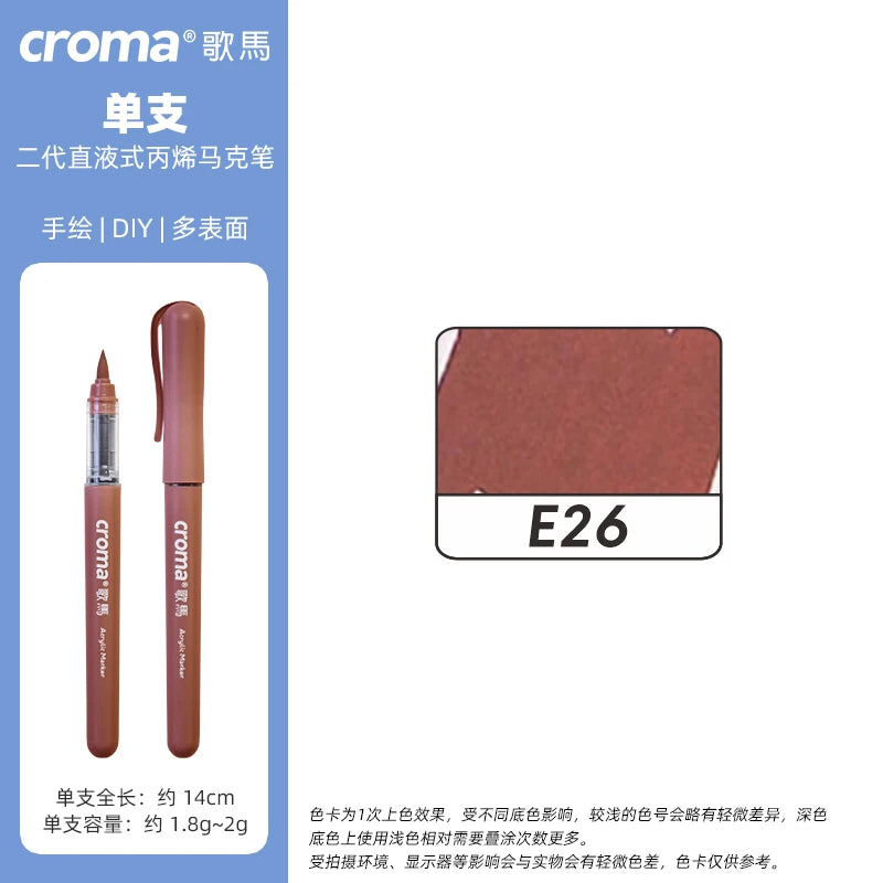 Croma 160 Colors Refillable Acrylic Markers – Washable