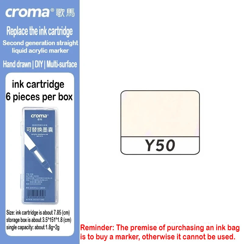 Croma 160/24 Color Replaceable Ink Acrylic Markers