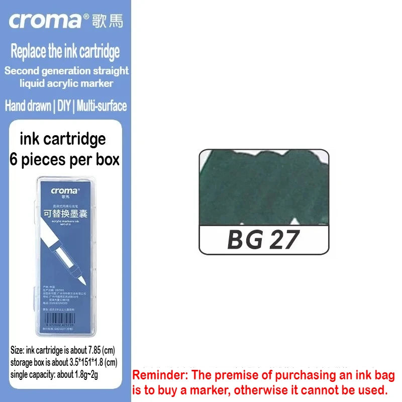 Croma 160/24 Color Replaceable Ink Acrylic Markers