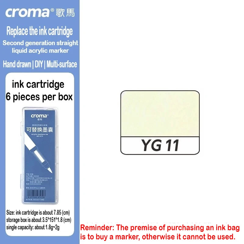 Croma 160/24 Color Replaceable Ink Acrylic Markers