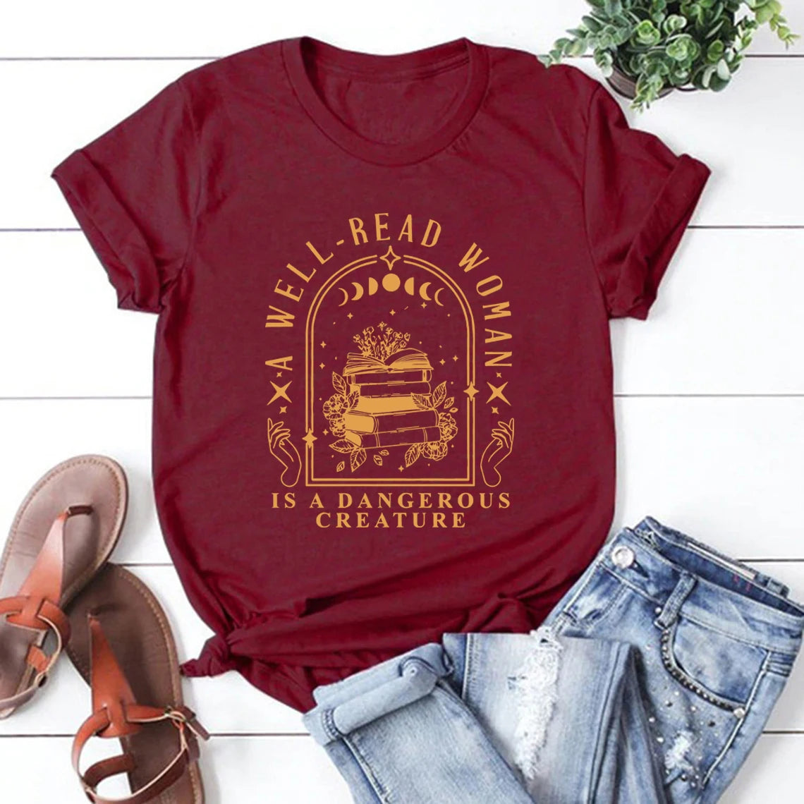 Well Read Woman Graphic T-Shirt – Book Lovers Tee